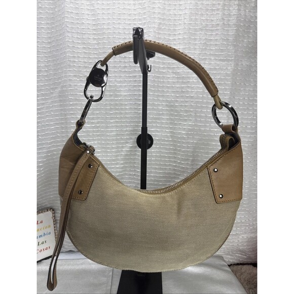 (X2) GUCCI Vintage Hobo 109208 Shoulder Bag Black SilverHardware canvas/leather - Picture 1 of 15